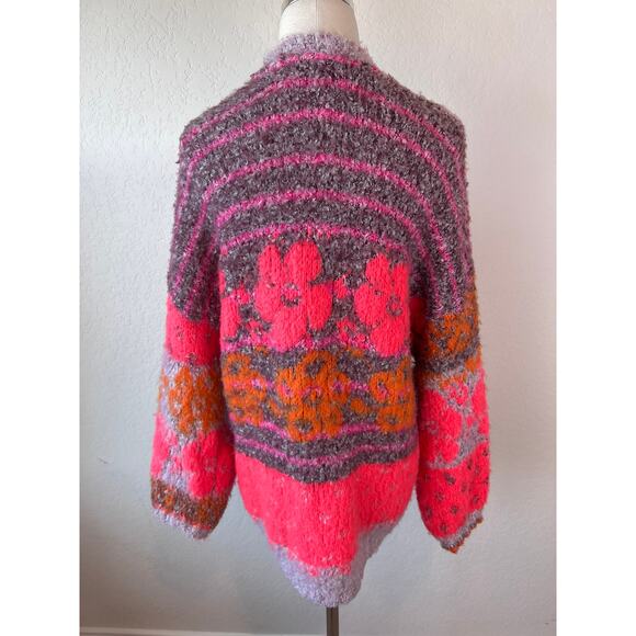 Free People Gather Me Close Multicolor Knit Cardigan size XS - Picture 4 of 11